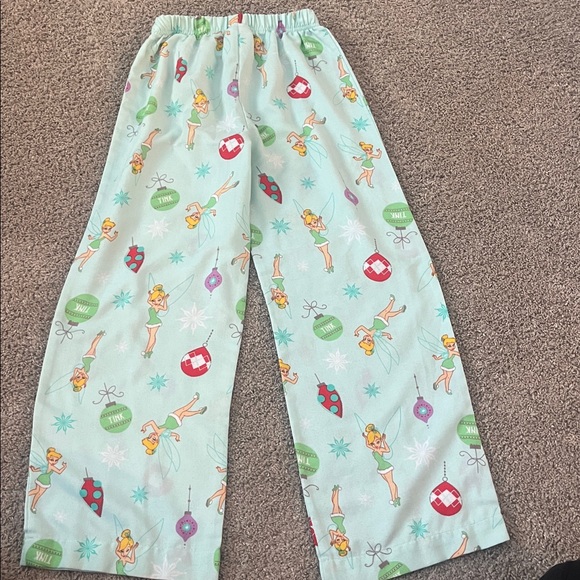 Vintage Kids Disney Tinkerbell Pajama Bottoms - Light Blue - Picture 4 of 4
